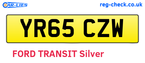 YR65CZW are the vehicle registration plates.