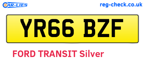 YR66BZF are the vehicle registration plates.