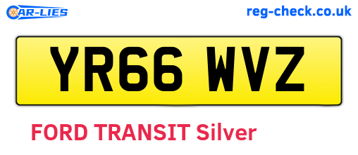 YR66WVZ are the vehicle registration plates.