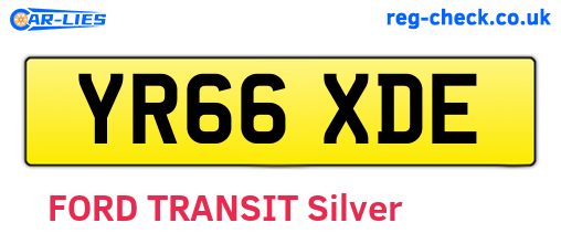 YR66XDE are the vehicle registration plates.
