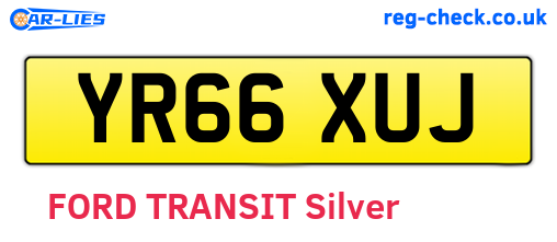 YR66XUJ are the vehicle registration plates.