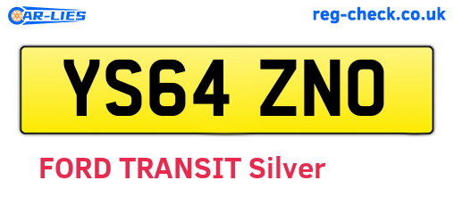YS64ZNO are the vehicle registration plates.