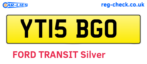 YT15BGO are the vehicle registration plates.