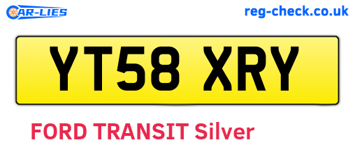 YT58XRY are the vehicle registration plates.