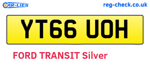 YT66UOH are the vehicle registration plates.