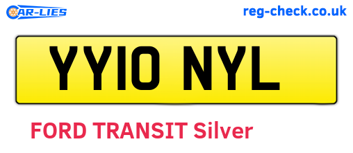 YY10NYL are the vehicle registration plates.