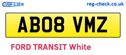 AB08VMZ are the vehicle registration plates.