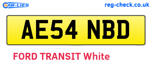 AE54NBD are the vehicle registration plates.