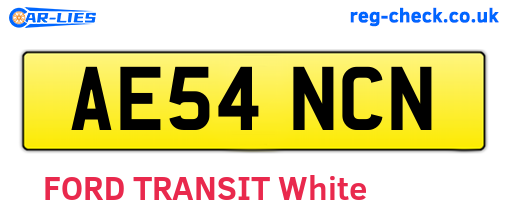 AE54NCN are the vehicle registration plates.