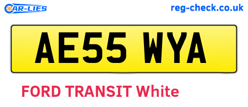 AE55WYA are the vehicle registration plates.