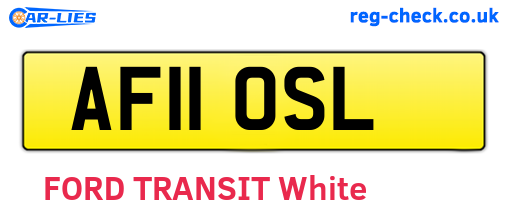 AF11OSL are the vehicle registration plates.