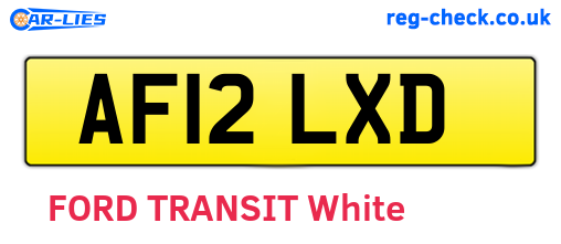 AF12LXD are the vehicle registration plates.