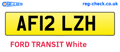 AF12LZH are the vehicle registration plates.