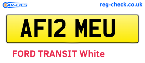 AF12MEU are the vehicle registration plates.