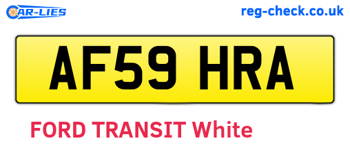 AF59HRA are the vehicle registration plates.