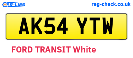 AK54YTW are the vehicle registration plates.