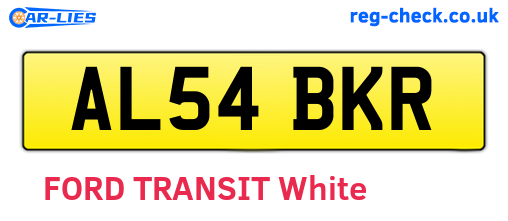 AL54BKR are the vehicle registration plates.