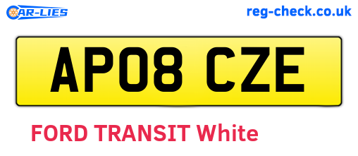 AP08CZE are the vehicle registration plates.