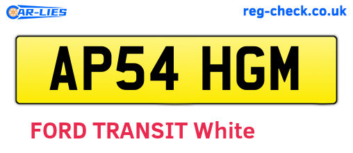 AP54HGM are the vehicle registration plates.