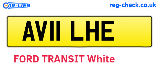 AV11LHE are the vehicle registration plates.