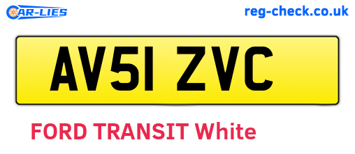 AV51ZVC are the vehicle registration plates.