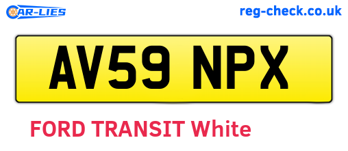 AV59NPX are the vehicle registration plates.