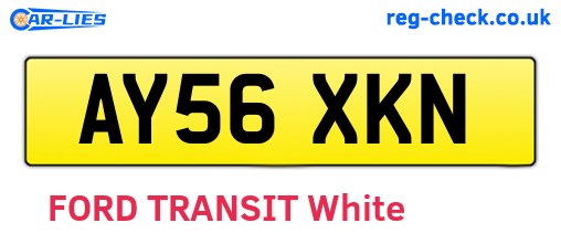 AY56XKN are the vehicle registration plates.