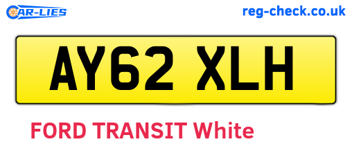 AY62XLH are the vehicle registration plates.