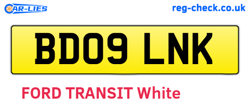 BD09LNK are the vehicle registration plates.
