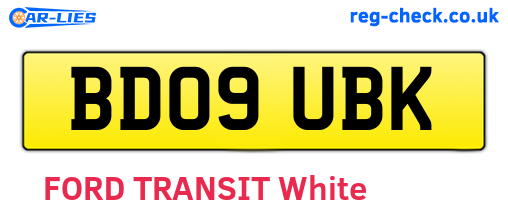 BD09UBK are the vehicle registration plates.