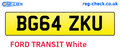 BG64ZKU are the vehicle registration plates.