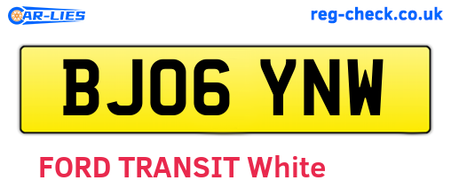BJ06YNW are the vehicle registration plates.