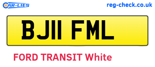 BJ11FML are the vehicle registration plates.