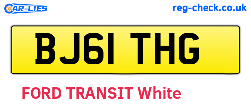 BJ61THG are the vehicle registration plates.