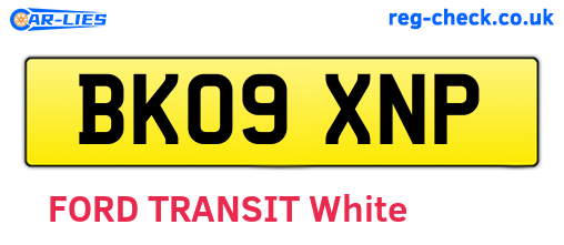 BK09XNP are the vehicle registration plates.