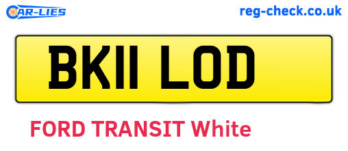 BK11LOD are the vehicle registration plates.
