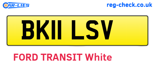 BK11LSV are the vehicle registration plates.