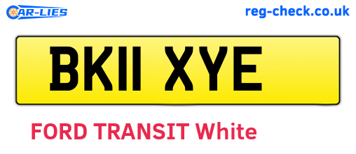 BK11XYE are the vehicle registration plates.
