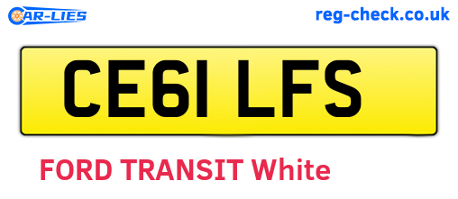 CE61LFS are the vehicle registration plates.