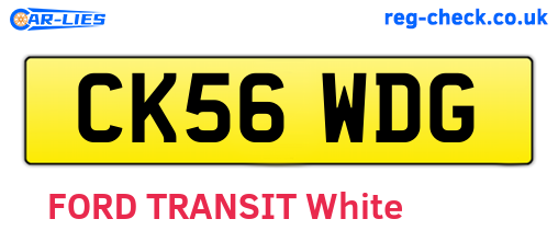 CK56WDG are the vehicle registration plates.
