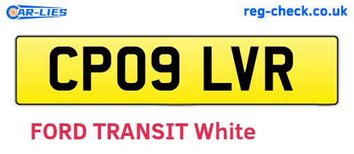 CP09LVR are the vehicle registration plates.