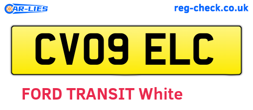 CV09ELC are the vehicle registration plates.