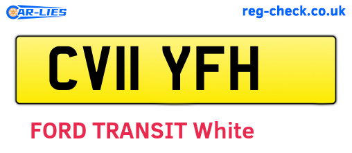 CV11YFH are the vehicle registration plates.