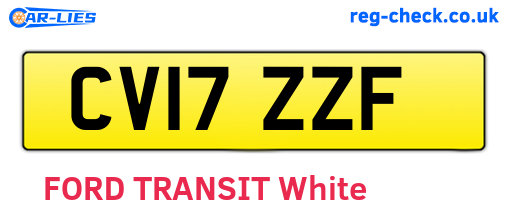 CV17ZZF are the vehicle registration plates.