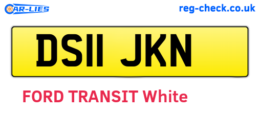 DS11JKN are the vehicle registration plates.