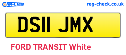 DS11JMX are the vehicle registration plates.