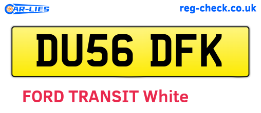 DU56DFK are the vehicle registration plates.