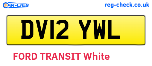 DV12YWL are the vehicle registration plates.