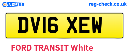 DV16XEW are the vehicle registration plates.