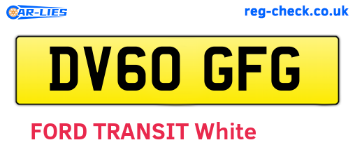DV60GFG are the vehicle registration plates.